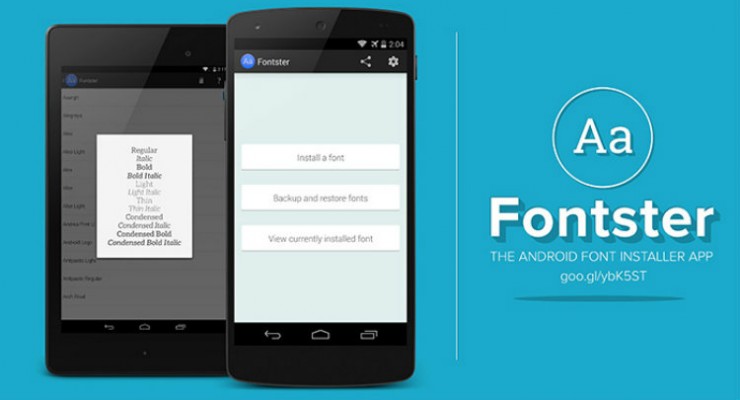 Cambia la fuente de tu Android con Fontster